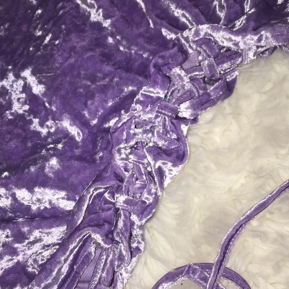 Beautiful sexy velour mini dress size small - Picture 11 of 16